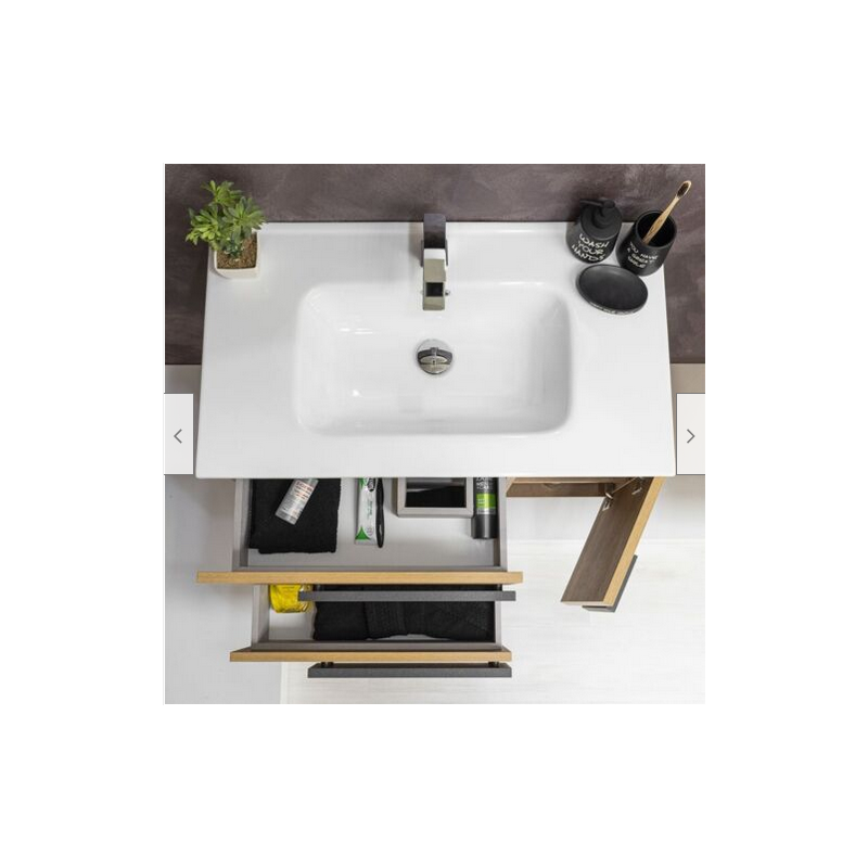 Mobile bagno Praga sospeso 120 cm bianco effetto legno con lavabo e  specchio (lampada esclusa) - Cerama Shop Online di igienico-sanitari ed  accessori per il bagno