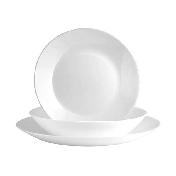 Bianco Luminarc servizio piatti Arcopal Luminarc Zelie Servizio Tavola 18 Pezzi Opale 