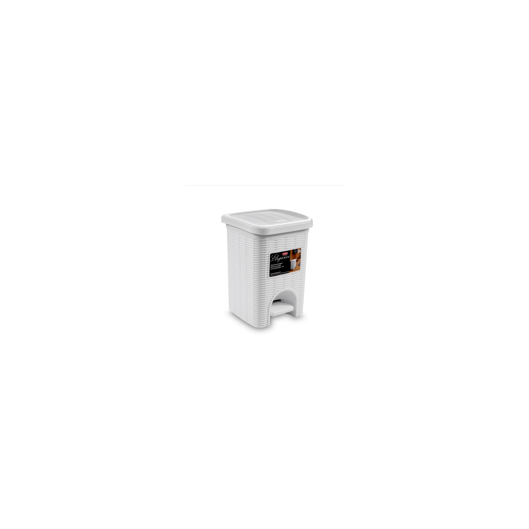 Pattumiera Elegance Bianco 6lt