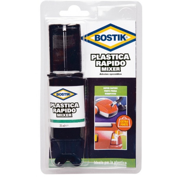 Collanti Bostik plastica rapido mixer plastica pvc vetro acrilico 25 ml d2577
