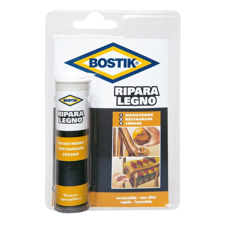 Bostik ripara legno stucco epossidico bicompenente 56 gr d2443