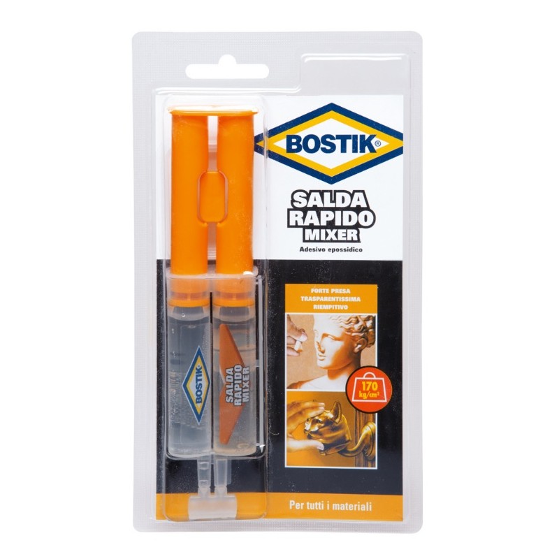 Bostik saldarapido mixer colla epossidica bicomponente 24 ml d2365