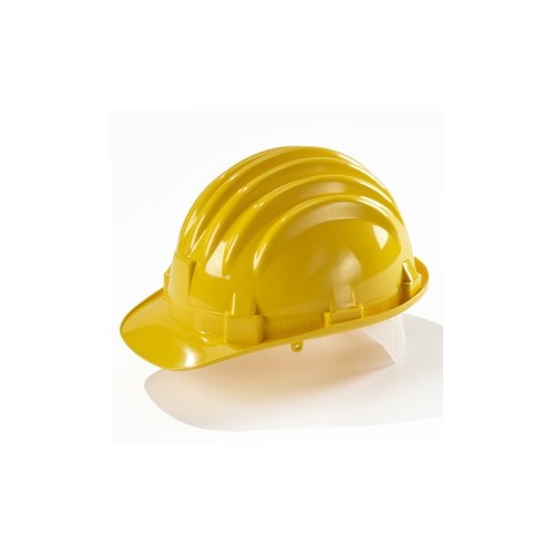 Casco giallo protettivo elmetto in polietilene protezione sicurezza lavoro