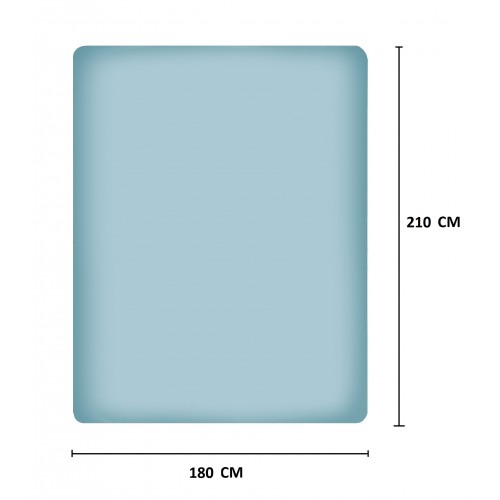 KLULK Lenzuolo Sotto Con Angoli Elasticizzati Matrimoniale Maxi Blu Cobalto  100% Cotone 180 X 210 + 27 Cm Made In Italy 2 Posti