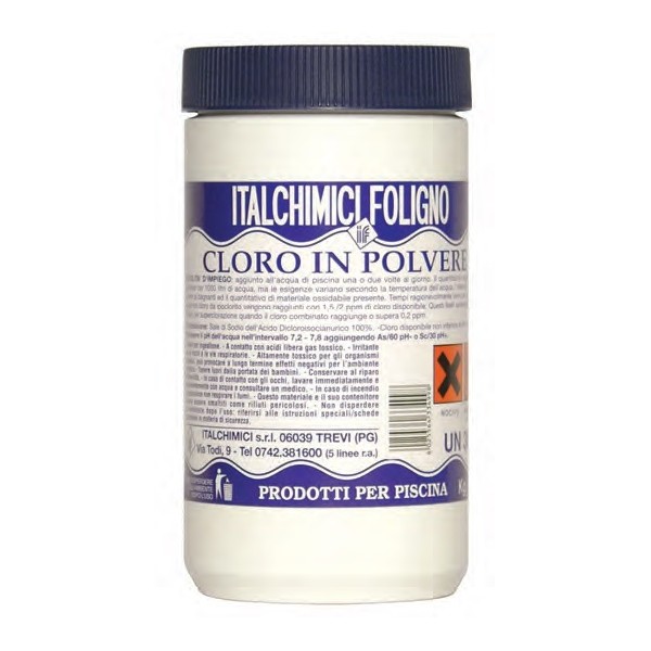 Pastiglie cloro piscine Cloro in polvere disinfettante 1 kg per piscina piscine italchimici 33499