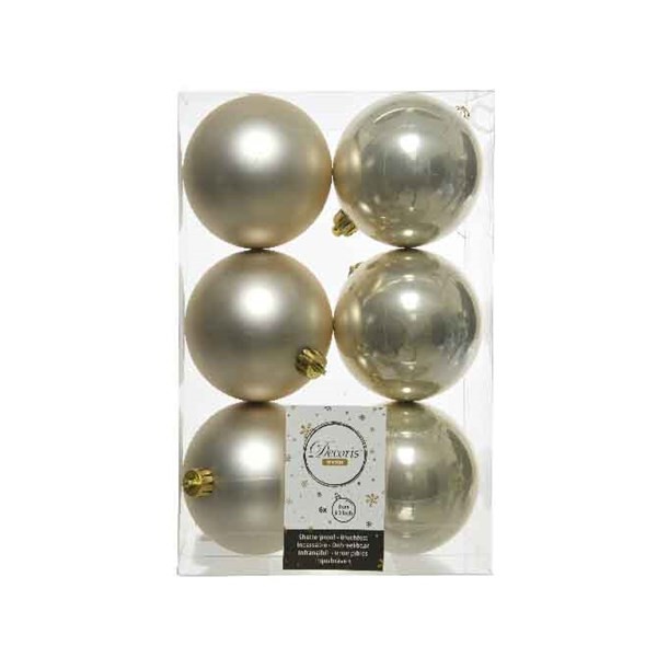 Decori per albero Decoris box 6 sfere perla 80 mm 022065