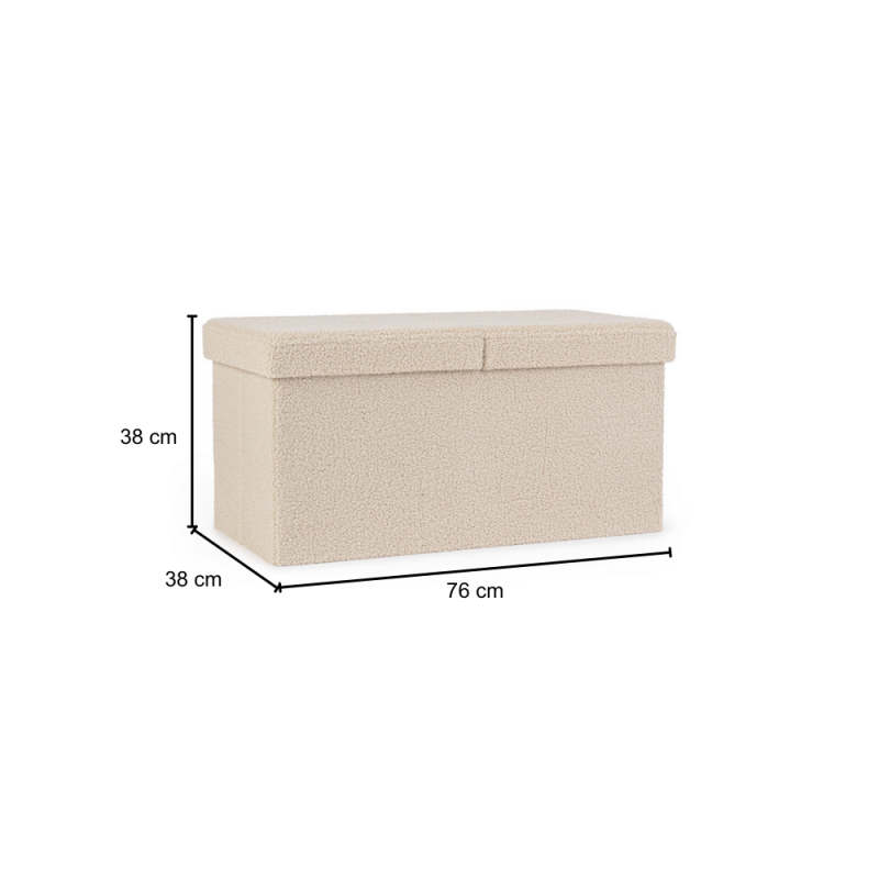 Pouf Contenitore Rettangolare Linea Joris Con Struttura In Mdf e