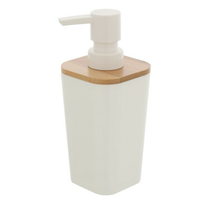 Dispenser da appoggio in plastica bambu bianco 17hx7,3x7,3 cm 350