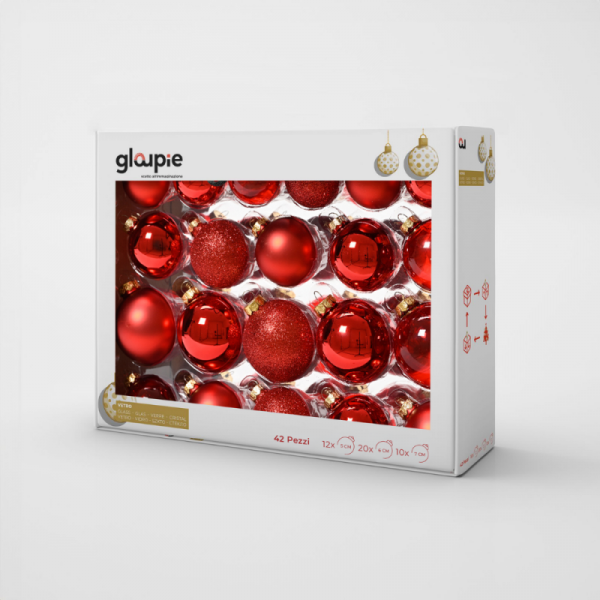Decorazioni per albero di Natale, coni, 4,5 cm, 12 pezzi, opache