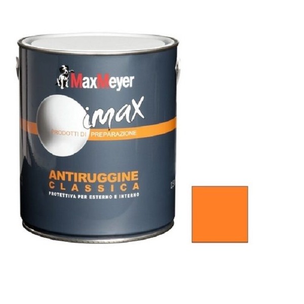 Smalti per esterni Max meyer antiruggine classica arancio 0.5 lt esterno interno pronto all uso