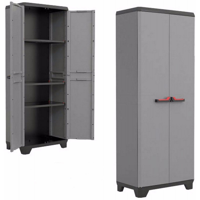 Keter Armadio mobile in resina basic per esterno stilo tuttopiani Keter 173x68x39 cm 