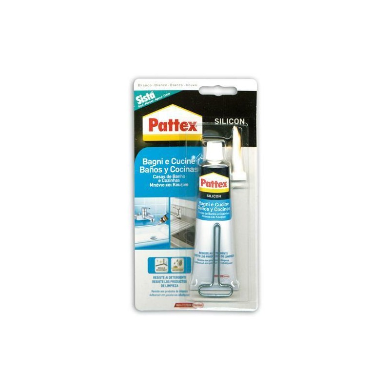 Silicone pattex bagni e cucine henkel bagno cucina 50 ml bianco antimuffa