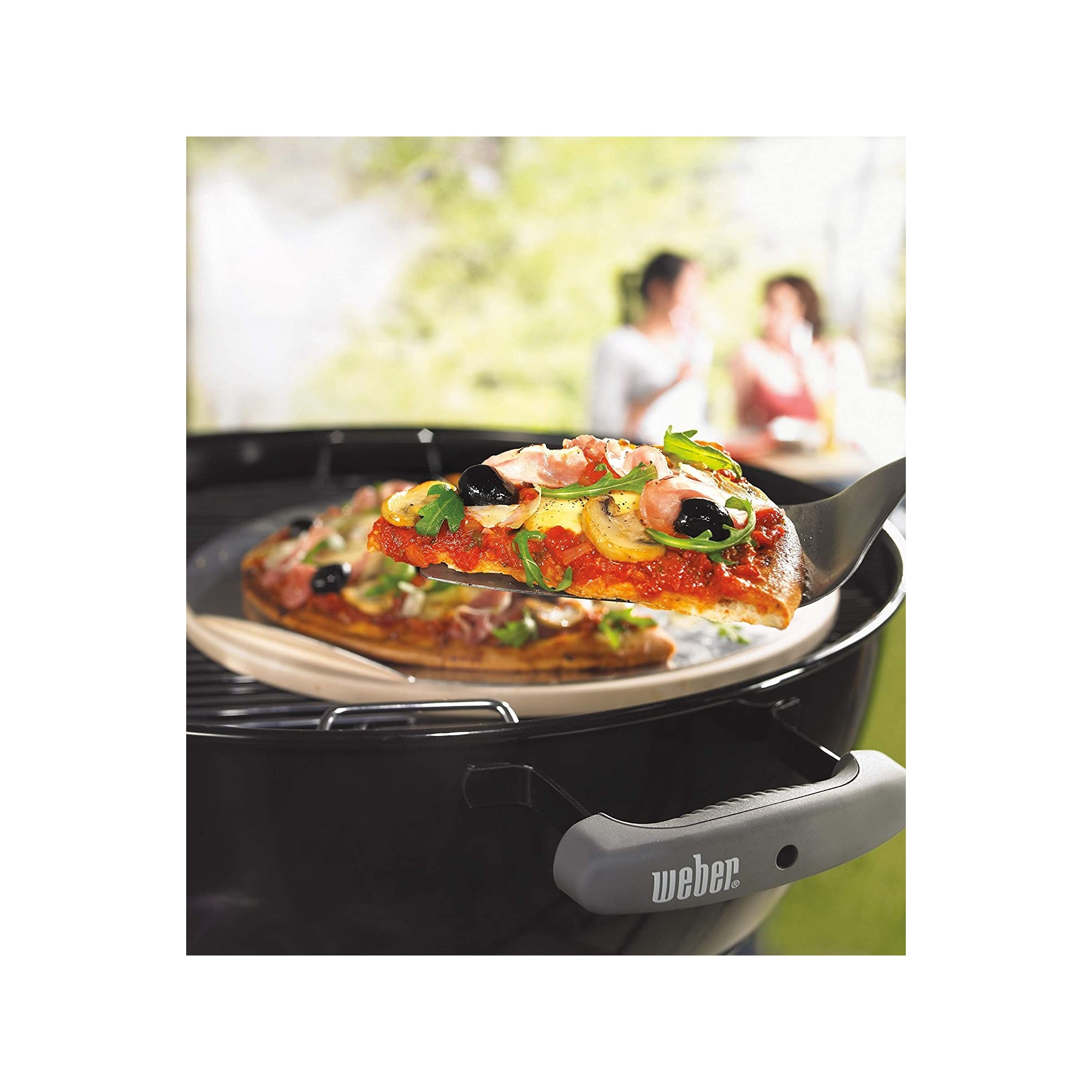 Weber 17058 pietra refrattaria per pizza rotonda 36.5 cm