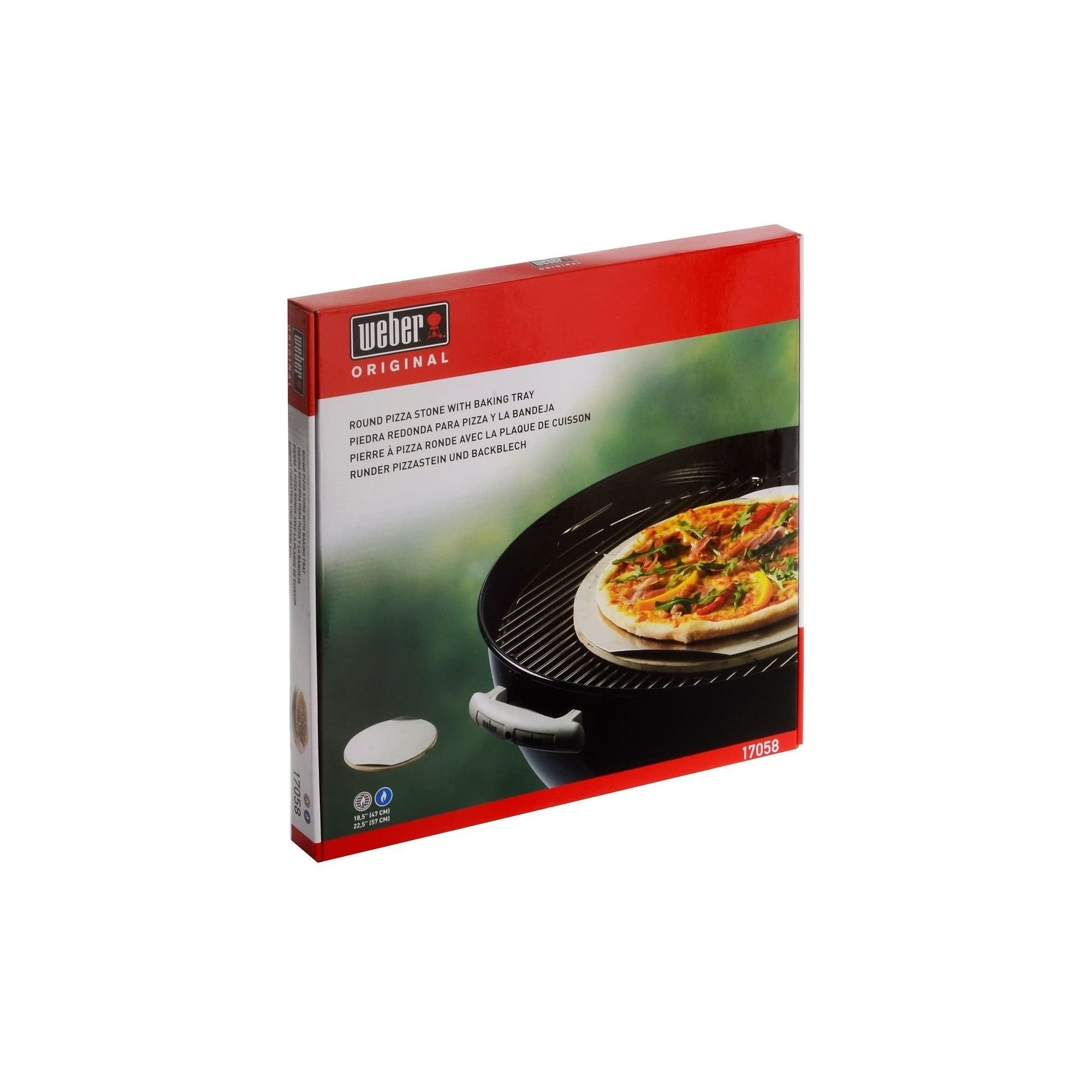 Weber 17058 pietra refrattaria per pizza rotonda 36.5 cm