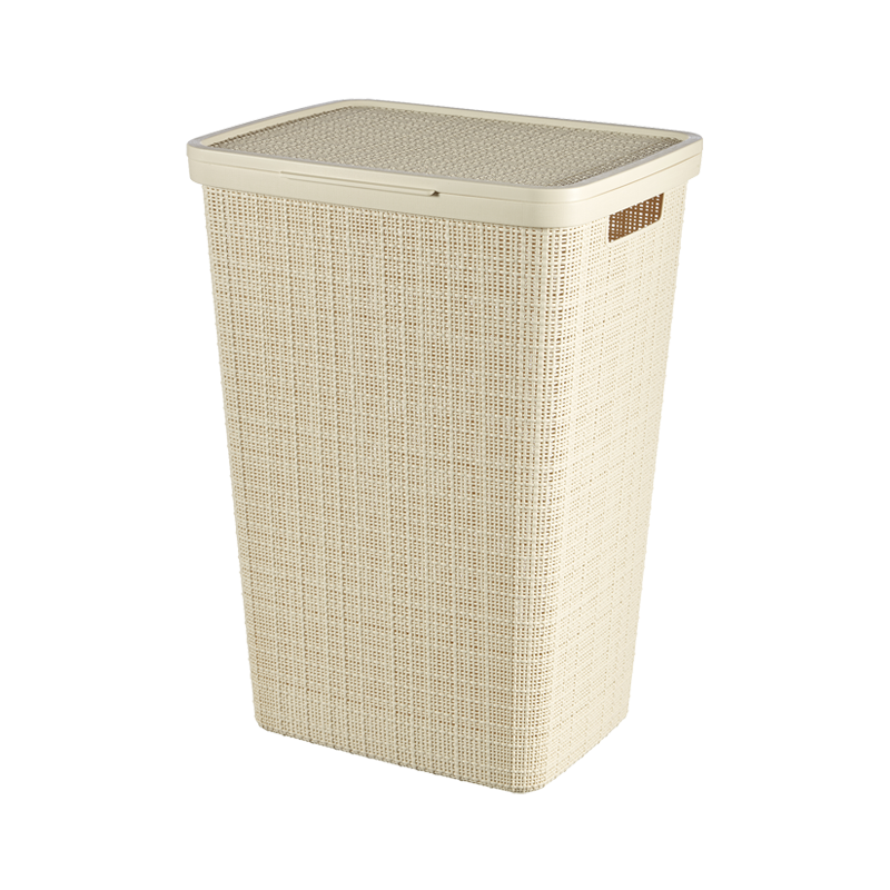 Curver Portabiancheria jute laundry hamper bianco cm43x34x60 